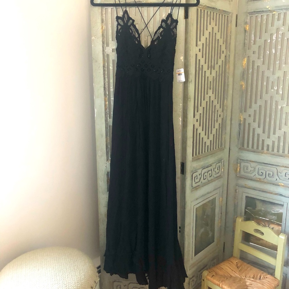 Free people black lacy dress